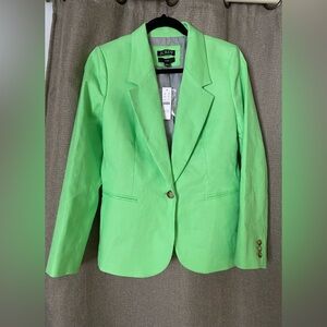 J. Crew Bright Lime Single-Button Blazer